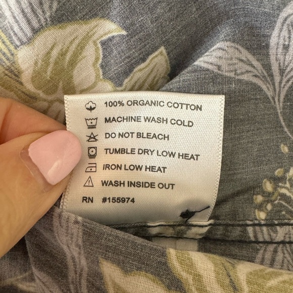 Men! NWT Vustra Tropical Floral Print Short-Sleeve Shirt Organic Cotton size XXL - Picture 7 of 7